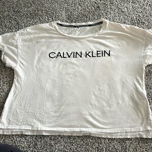 Calvin Klein Crop Off White Shirt